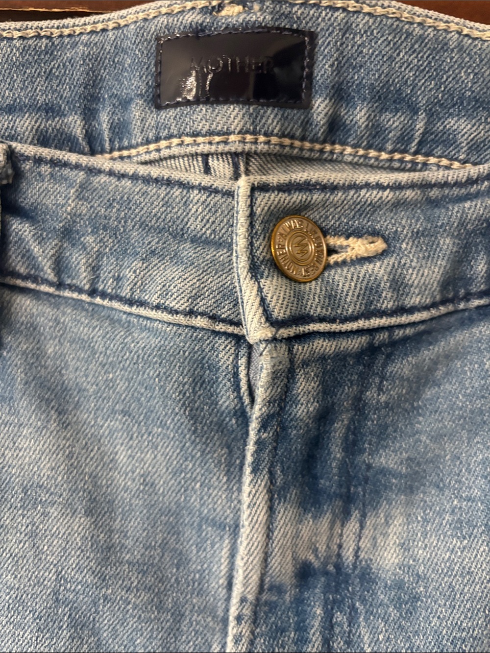 Mother Jeans High Waisted Rider Ankle Straight 709765 Blue Fish Water Size 31 - Picture 7 of 10